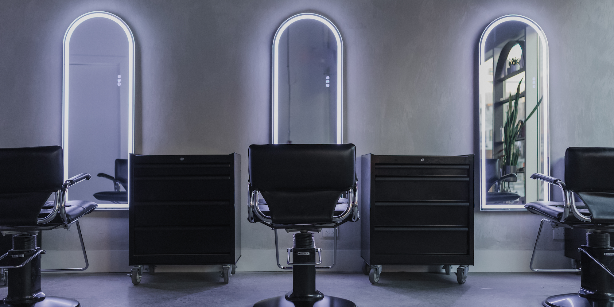 hair salon chairs in xo treatment room